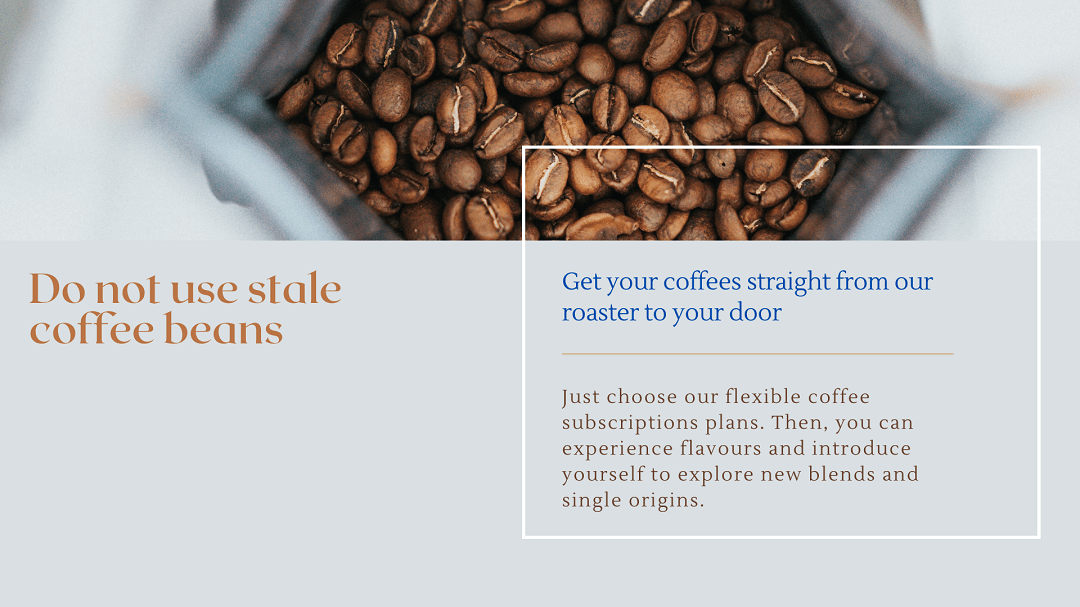 Do not use stale coffee beans - Gridlock Coffee Roasters
